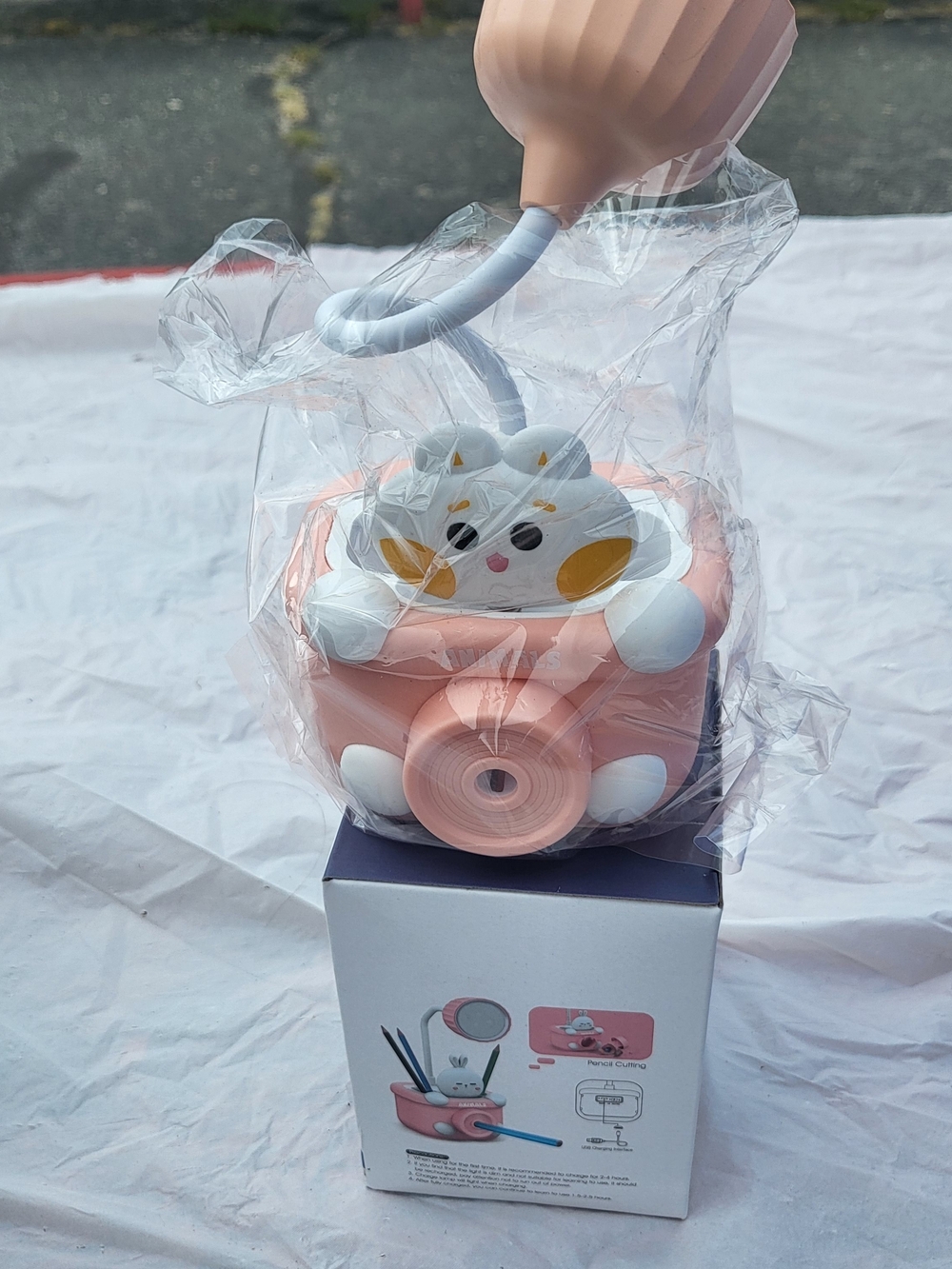 Cute Pink Cat Pencil Sharpener for Kids - Fun Desk Accessory